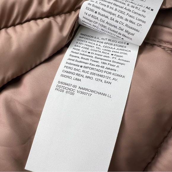 Old Navy Petite Dusted Chocolate Full Zip Narrow Channel Puffer Jacket Coat - Picture 11 of 11